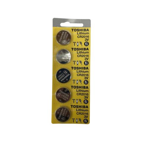 Toshiba - CR2016 - 3V Lithium Battery (5-Pack)