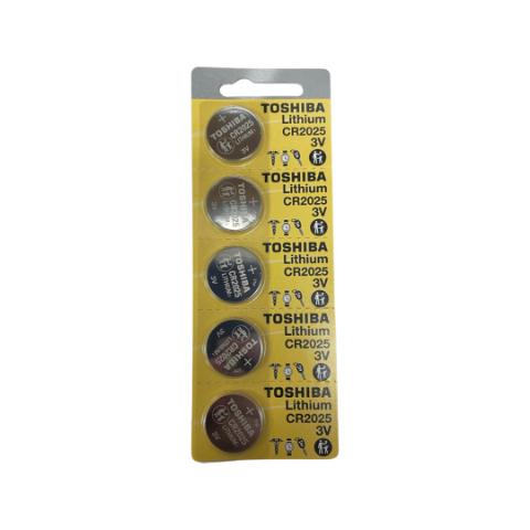 Toshiba CR2025 - 3V Lithium Battery (5-Pack)