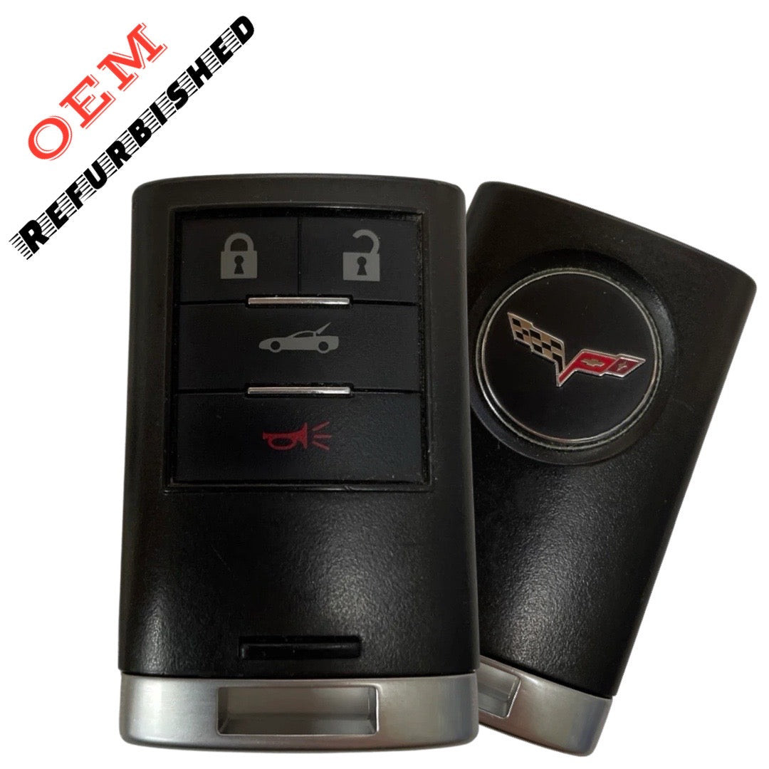2005-2013 Chevrolet Corvette / 4-Button Smart Key / PN: 25926480 25926479 / M3N-5WY7777A (OEM Refurb)