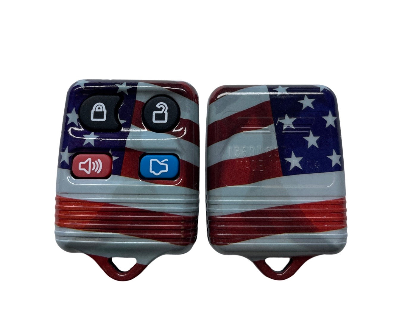 1998-2010 FORD LINCOLN MERCURY MAZDA 4-Button KEYLESS REMOTE CASE AMERICAN FLAG CWTWB1U331 CWTWB1U345 Dorman 13607US