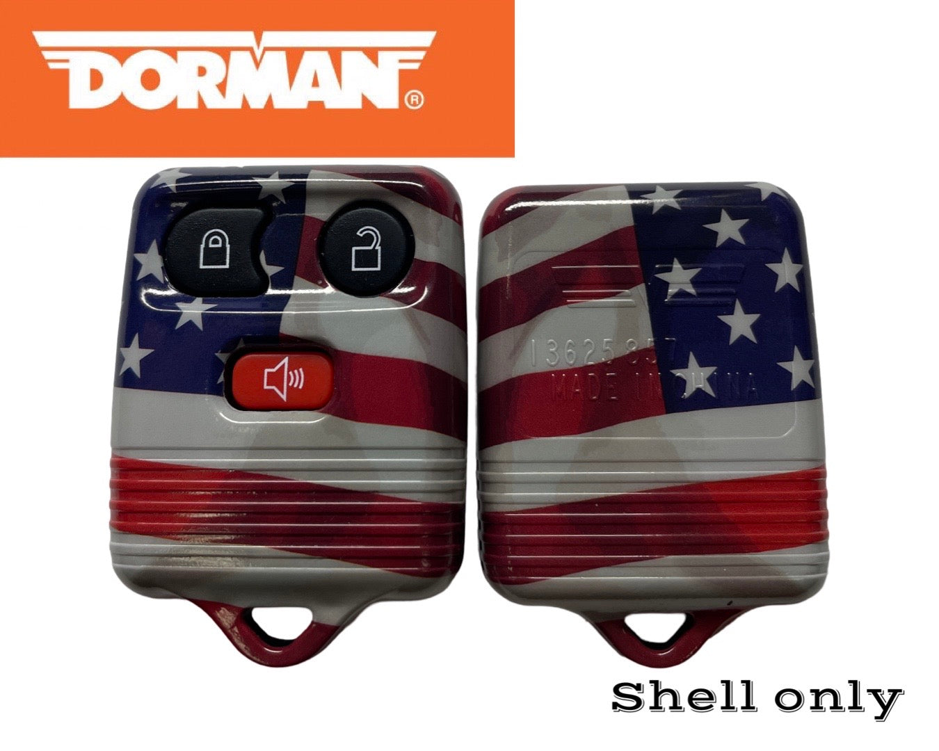 1998-2016 FORD LINCOLN MERCURY MAZDA 3-Button KEYLESS REMOTE CASE US FLAG CWTWB1U331 CWTWB1U345 Dorman 13625US