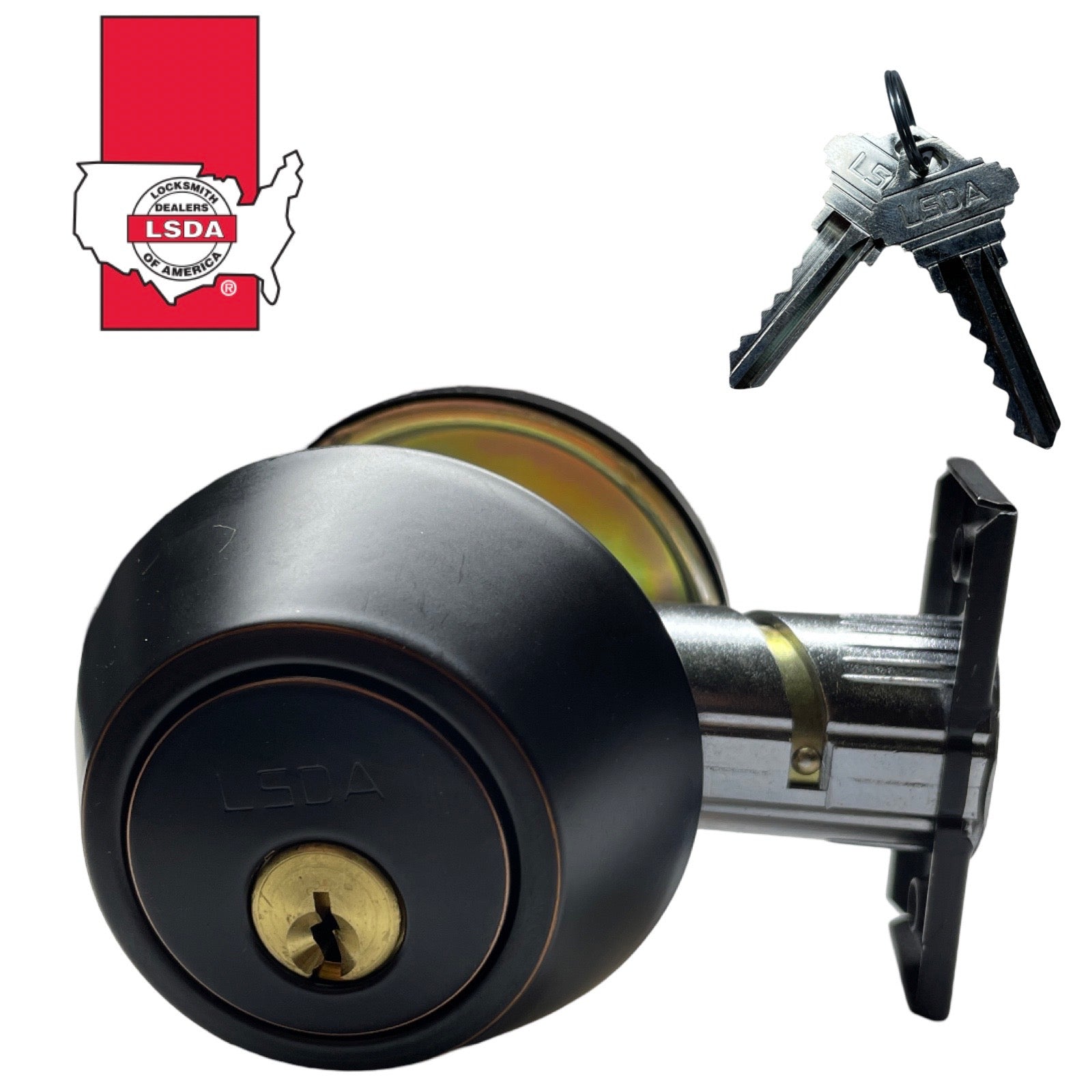 LSDA G3 20R Series Deadbolt Single Cyl. Removable Cyl, SC1 4-Way Bolt Aged Bronze