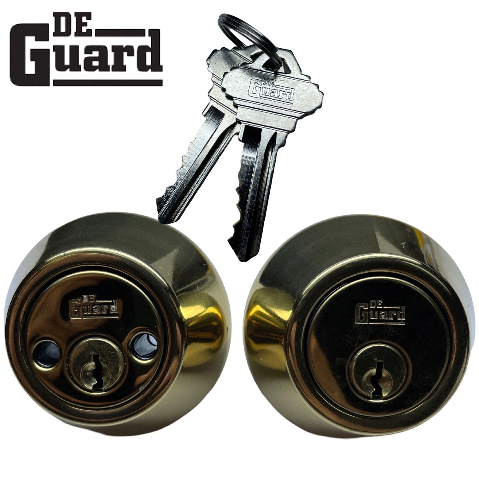 Heavy Duty Double Cylinder Deadbolt Lock - Polished Brass Finish