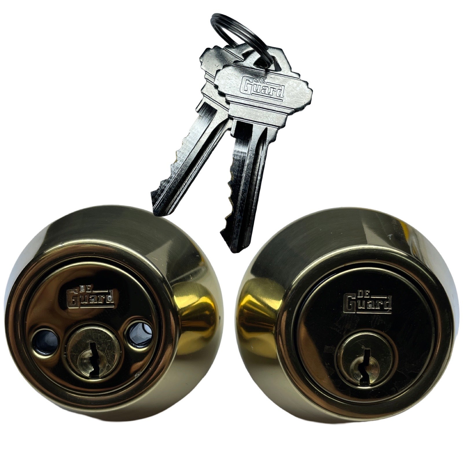 Heavy Duty Double Cylinder Deadbolt Lock - Polished Brass Finish