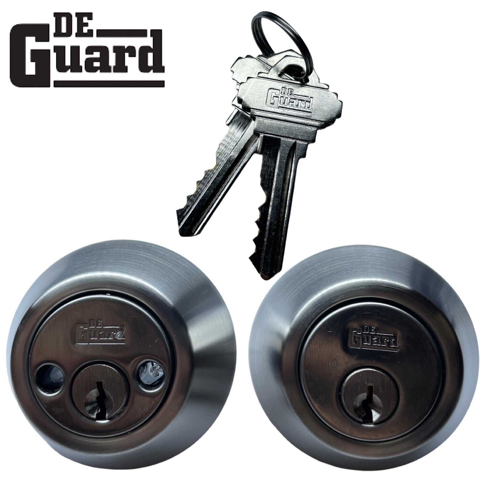 Heavy Duty Double Cylinder Deadbolt Lock - Stainless Steel Finish