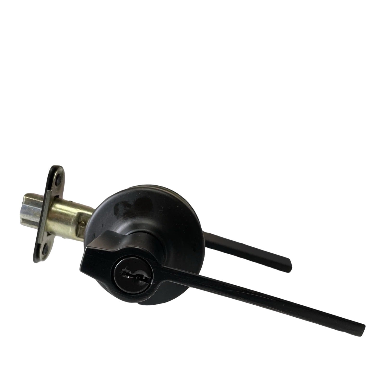Kwikset - 405LRL- Ladera Lever Set - Round Rose - Venetian Bronze - Keyed Entry Lever - Grade 3