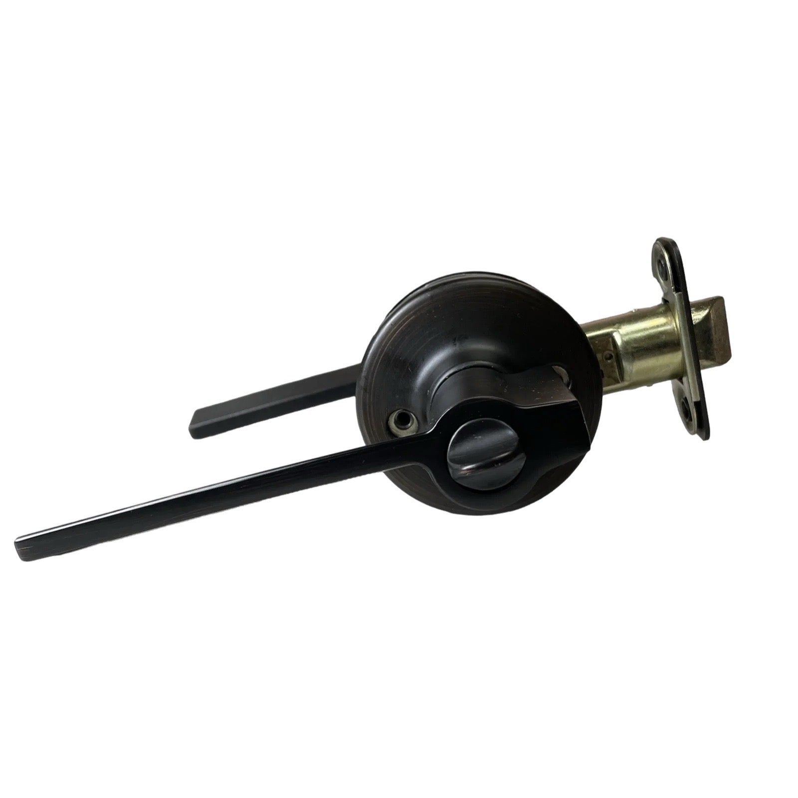 Kwikset - 405LRL- Ladera Lever Set - Round Rose - Venetian Bronze - Keyed Entry Lever - Grade 3