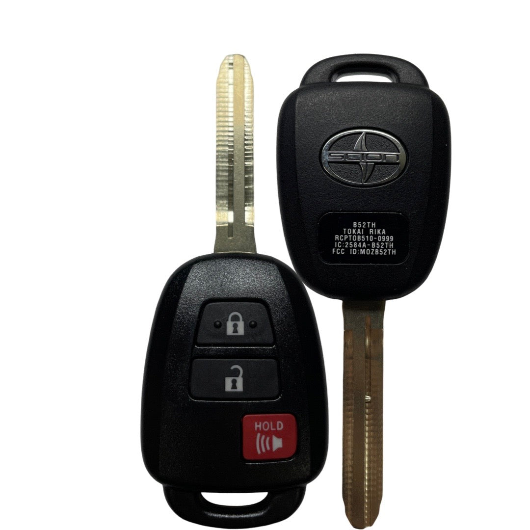 2013-2015 Scion TC / 3-Button Remote Head Key / PN: 89070-52G30 / MOZB52TH / G Chip (OEM REFURBISHED)