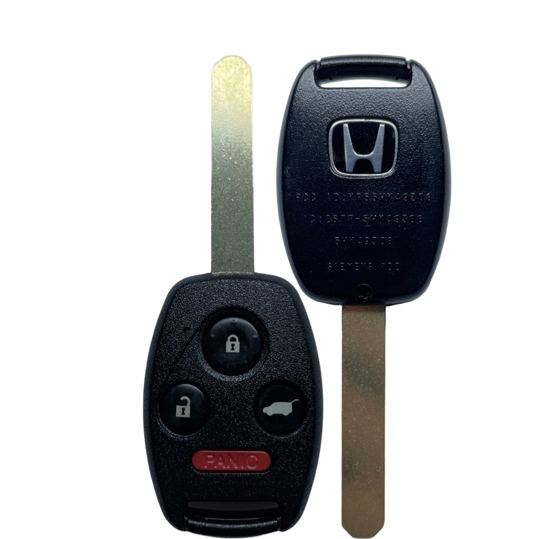 2009-2015 Honda Pilot / 4-Button Remote Head Key / PN: 35118-SZA-A12 / KR55WK49308 (OEM Refurb)