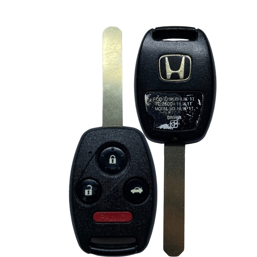 2011-2012 Honda Accord / 4-Button Remote Head Key / PN: 35118-TE0-A30 / MLBHLIK-1T (Driver 1) (OEM REFURBISHED)
