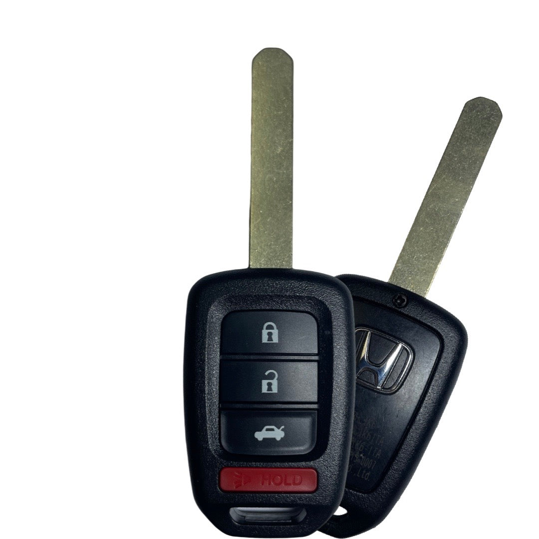 2016-2019 Honda / 4-Button Remote Head Key / PN: 35118-T2A-A60 / MLBHLIK6-1TA (OEM REFURBISHED)