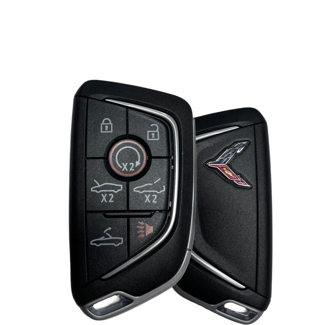 2021 - 2026 Chevrolet Corvette C8 Smart Key 7B - EUROPEAN ONLY CHROME EMBLEM (OEM REFURBISHED)