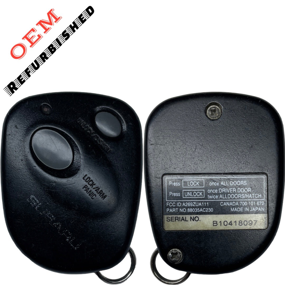 1999-2004 Subaru / 2-Button Keyless Entry Remote / PN: 88035 AC230 / A269ZUA111 (OEM REFURBISHED)