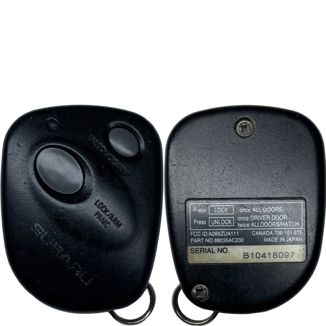 1999-2004 Subaru / 2-Button Keyless Entry Remote / PN: 88035 AC230 / A269ZUA111 (OEM REFURBISHED)