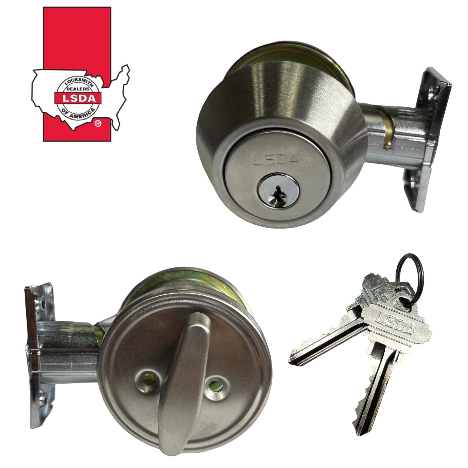 LSDA G2 220 Series Deadbolt Single Cyl. SC1 Adj UL Stainless Steel