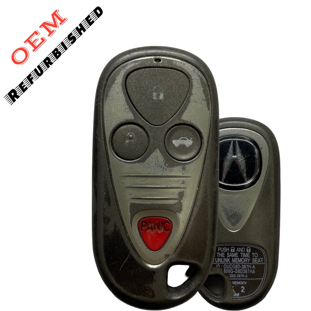 2004-2008 Acura TL TSX / 4-Button Keyless Entry Remote / PN: 72147-SEP-A52 / OUCG8D-387H-A (DRIVER 2) (OEM Refurb)