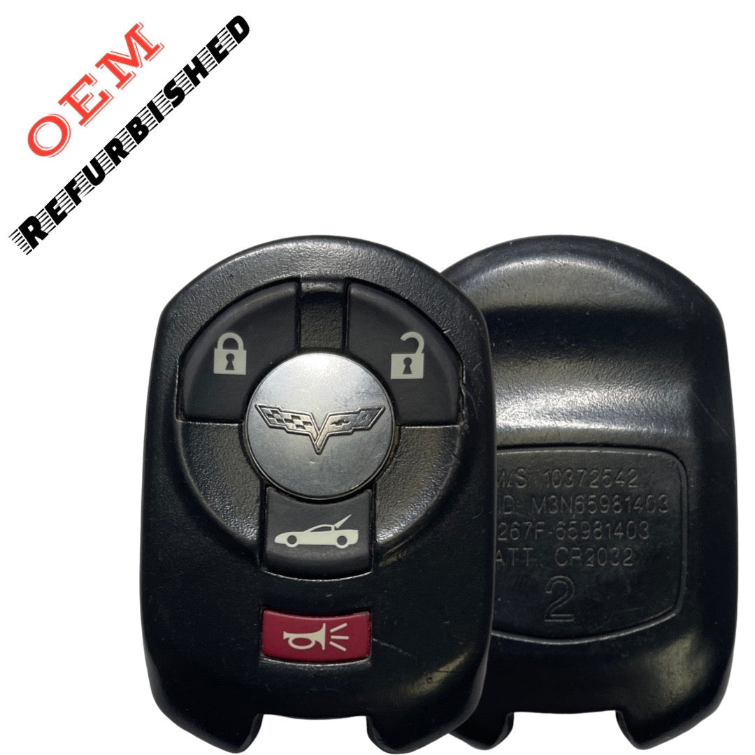 2005-2007 Chevrolet Corvette / 4-Button Keyless Entry Remote / PN: 10372542 / M3N65981403 (OEM Refurb) DRIVER2