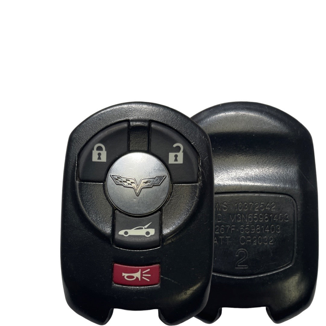 2005-2007 Chevrolet Corvette / 4-Button Keyless Entry Remote / PN: 10372542 / M3N65981403 (OEM Refurb) DRIVER2