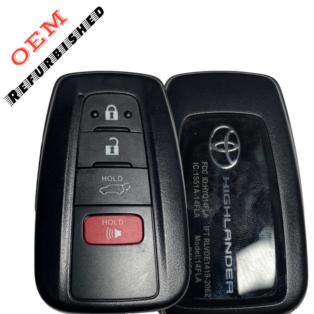 2021-2023 Toyota Highlander 4B Hatch Smart Key HYQ14FLA (OEM Refurbished Tango Only)