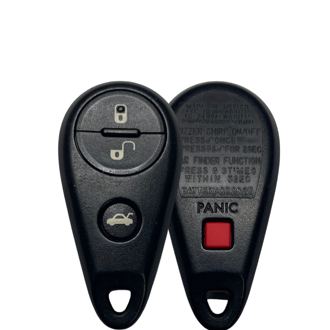 1999-2011 Subaru / 4-Button Keyless Entry Remote / PN: 88036-XA010 / NHVWB1U711 (Mexico) (OEM Refurb)