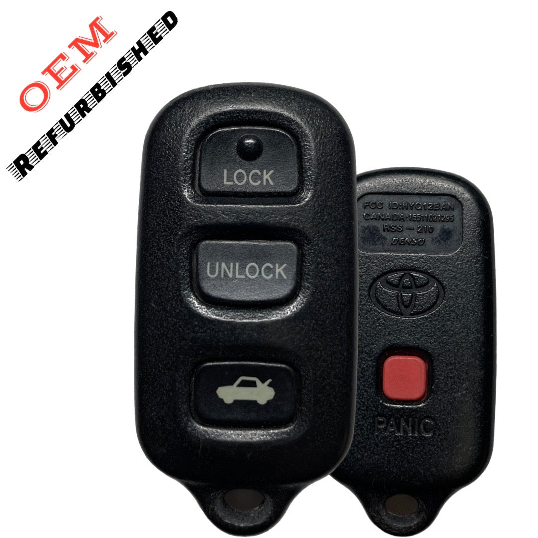 1998-2004 Toyota Avalon / 4-Button Keyless Entry Remote / PN: 89742-AC050 / HYQ12BAN / BBX / 1512Y (OEM Refurb)
