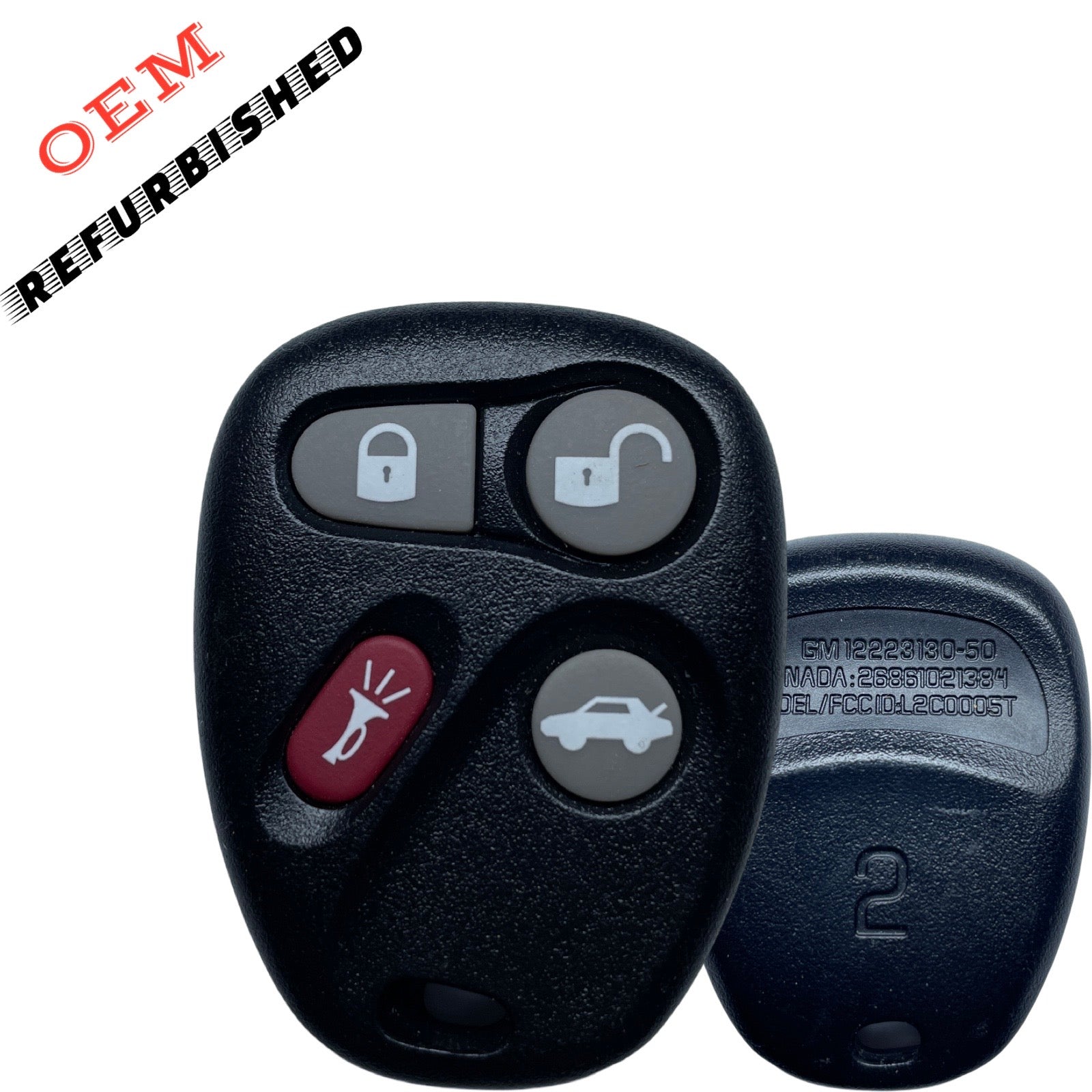 2000-2005 GM / 4-Button Keyless Entry Remote / PN: 12223130-50 / L2C0005T (DRIVER2) (OEM Refurb)
