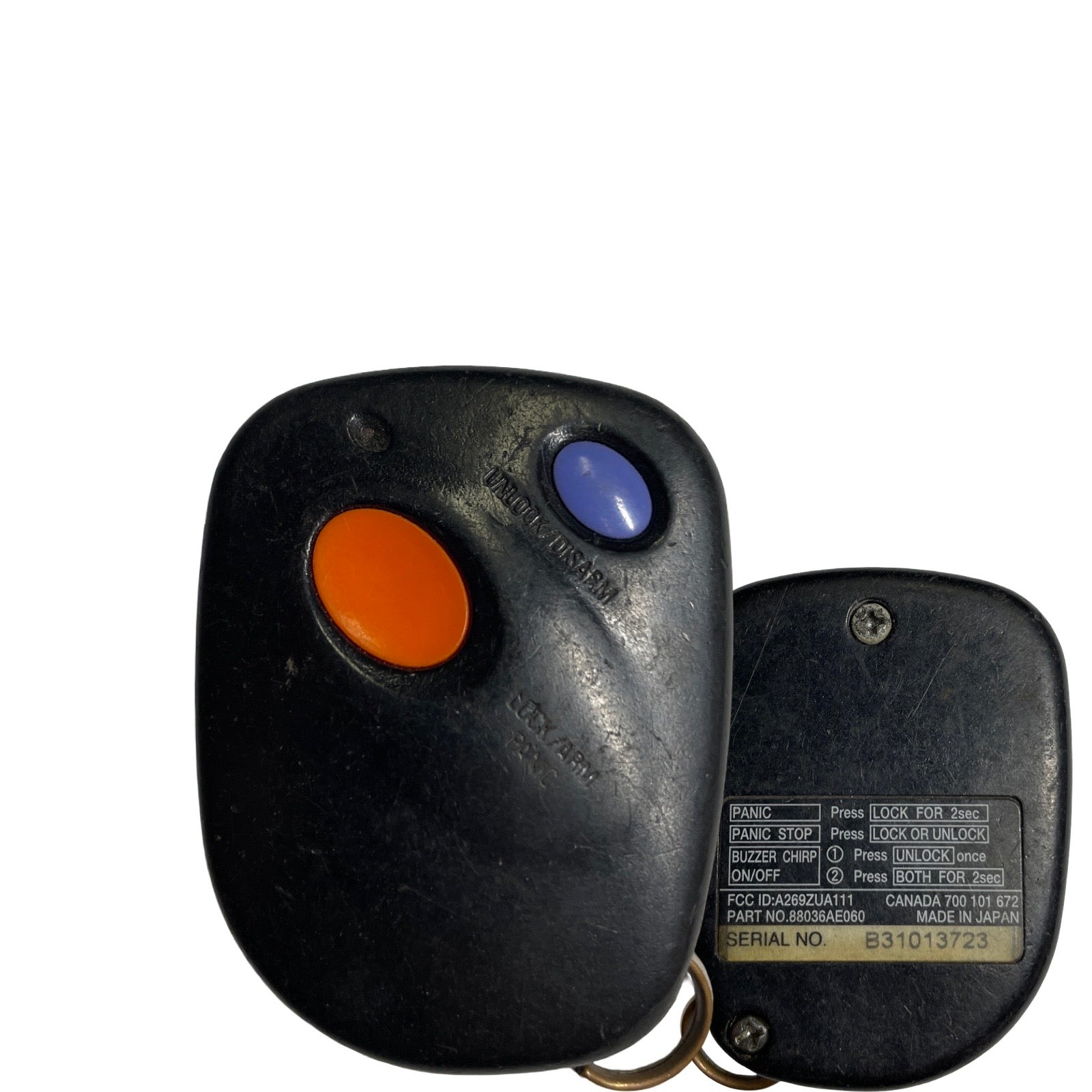1999-2005 Subaru / 2-Button Keyless Entry Remote / PN: 88035AC231 / A269ZUA111 (OEM Refurb)