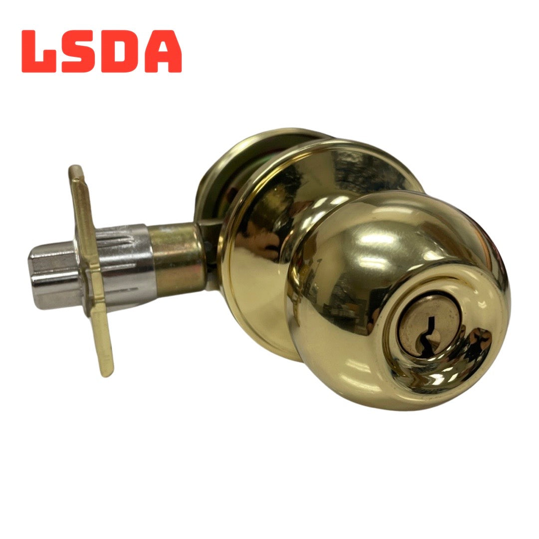 LSDA G3 Entry Ball Knob Tubular SC1 Bright Brass