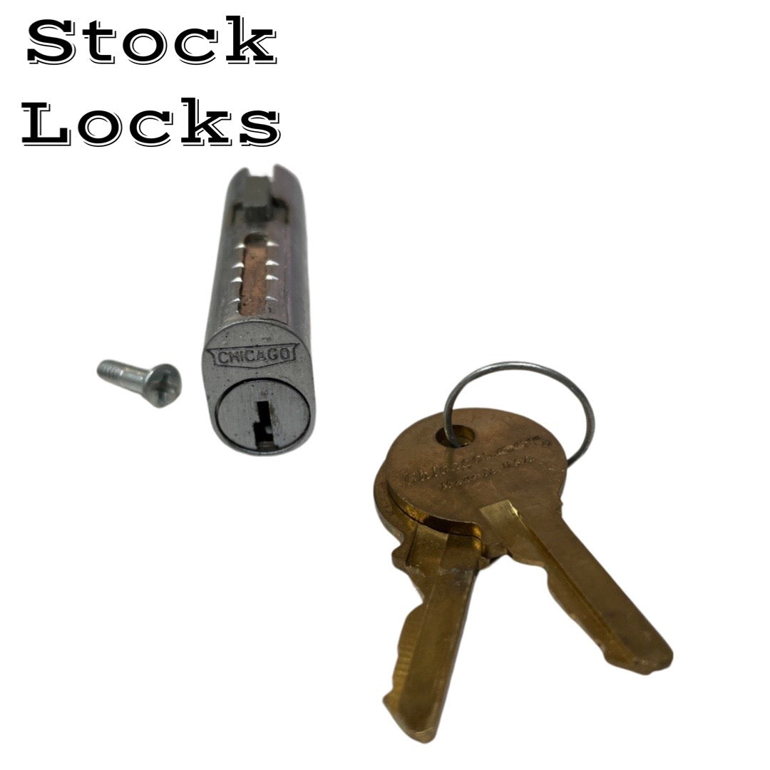 Stock Locks Security C5002LP-KA-3X5 2" FILE CABINET LOCKS RECTANGULAR BOLT KAB Chrome