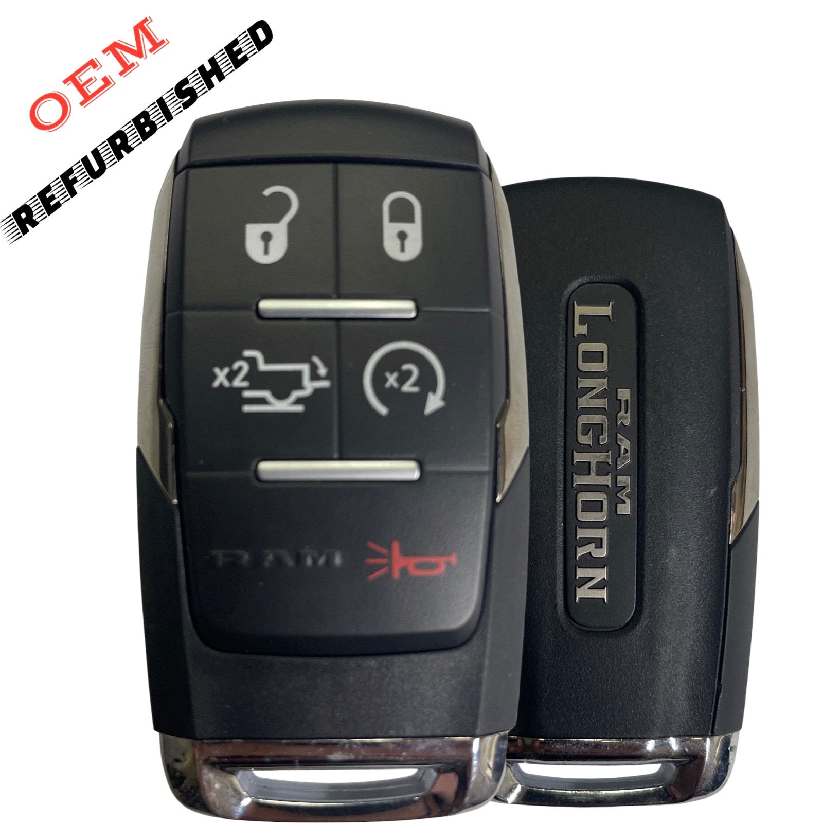 2019-2024 Dodge Ram Pickup HD 2500 3500 Longhorn / 5-Button Smart Key / PN: 68375456AB / GQ4-76T (OEM Refurb)