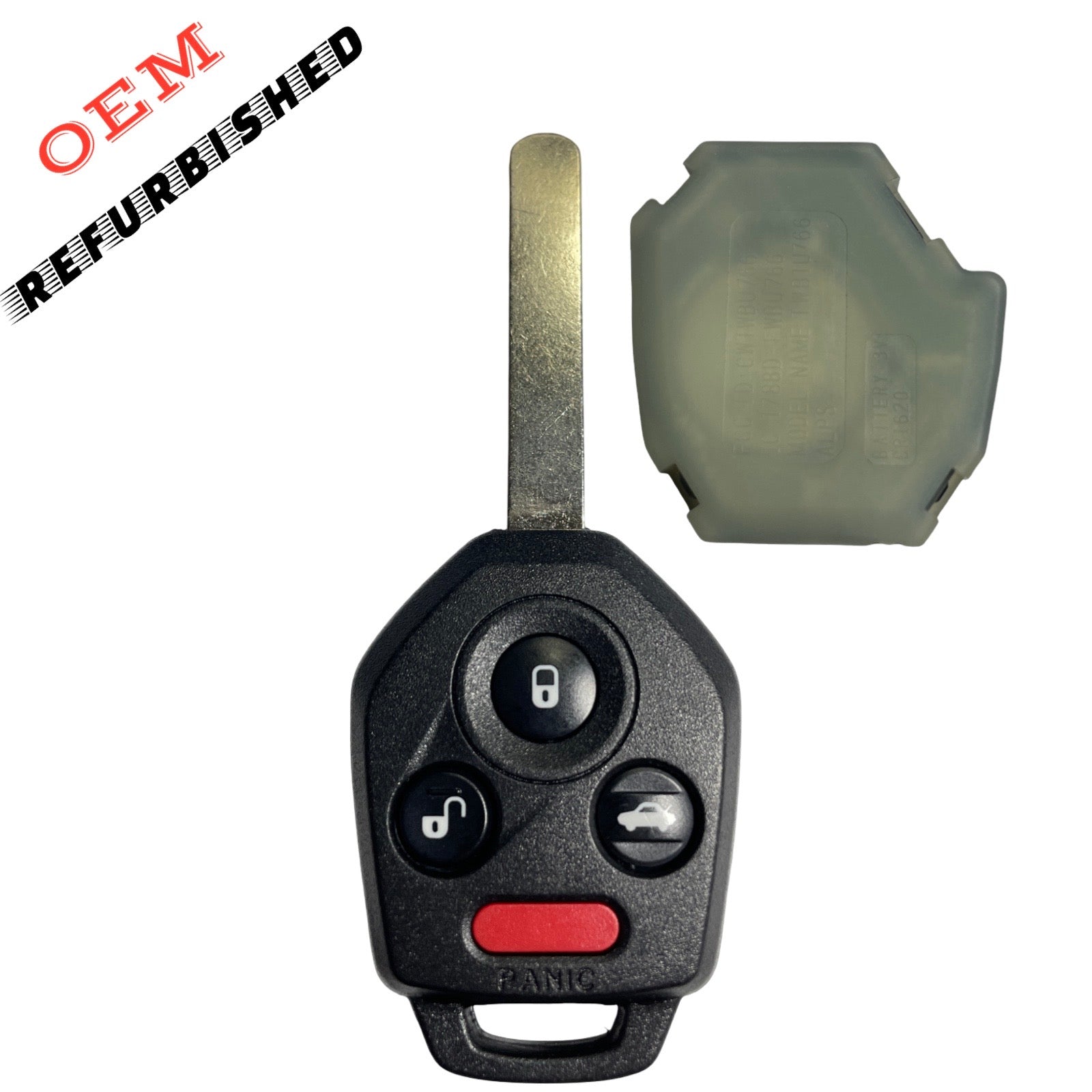 2010-2014 Subaru Legacy Outback / 4-Button Remote Head Key / PN: 57497-AJ00A / CWTWBU766 / 4D60 Chip / DAT17 (AFTERMARKET CASE)(OEM Refurb)