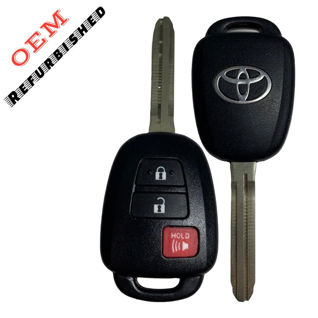 2013-2021 Toyota / 3-Button Remote Head Key / PN: 89070-0R120 / GQ4-52T (H Chip) (OEM Refurb)