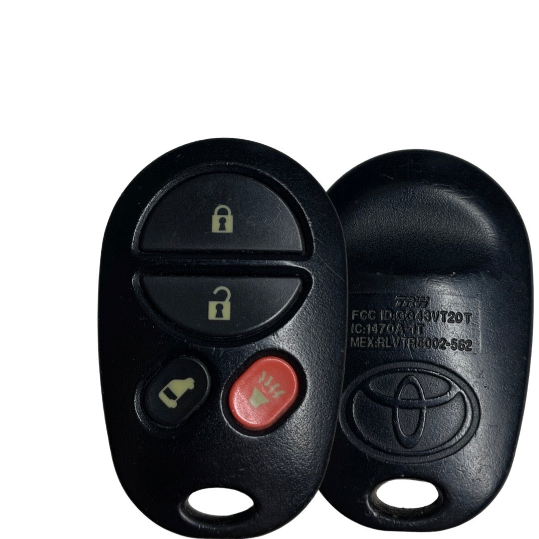 2004-2013 Toyota Sienna / 4-Button Keyless Entry Remote w/Side Door / PN: 89742-08100 / GQ43VT20T (OEM REFURB)