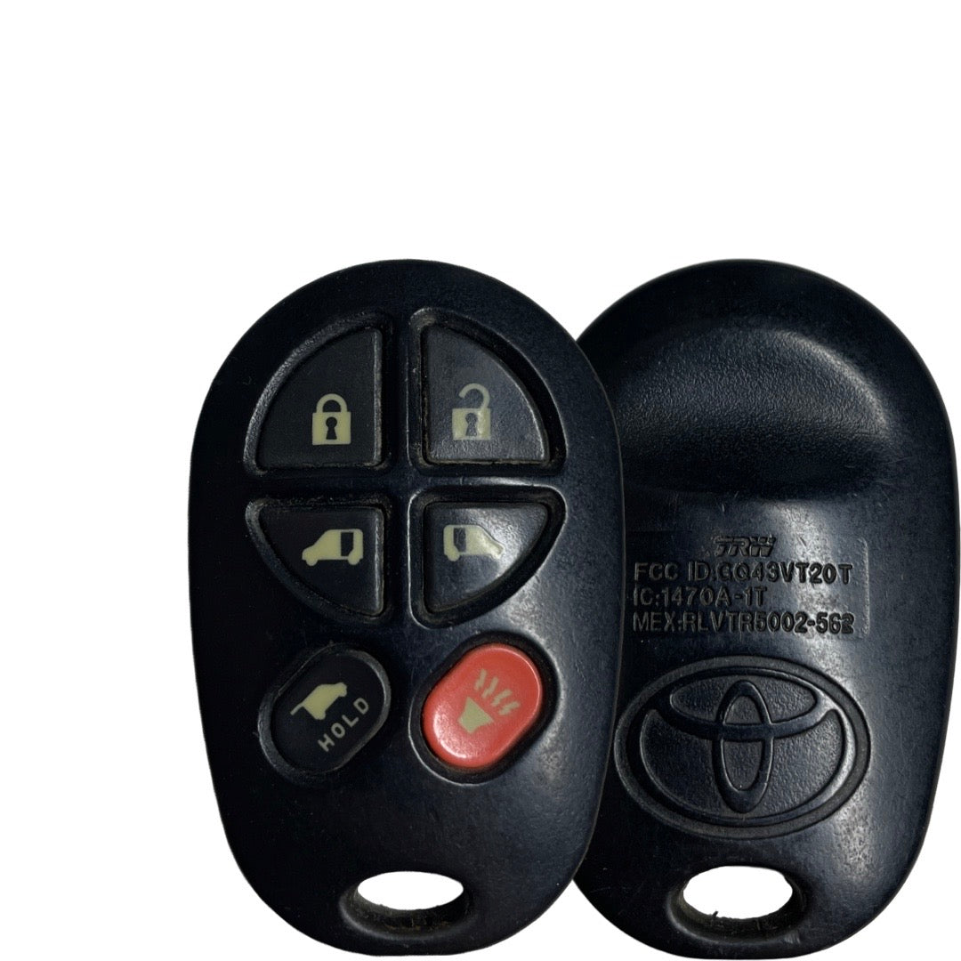 2004-2018 Toyota Sienna / 6-Button Keyless Entry Remote / PN: 89742-AE051 / GQ43VT20T (OEM Refurb)
