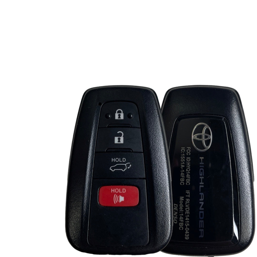 2020-2023 Toyota Highlander / 4-Button Smart Key / PN: 8990H-0E020 / HYQ14FBC-0351 (OEM NEW)
