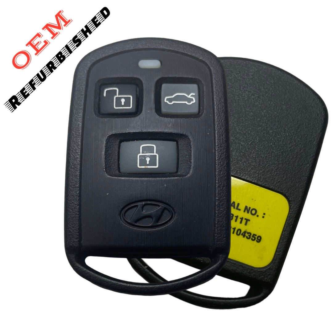 2002-2005 Hyundai Sonata / 3-Button Keyless Entry Remote / PN: 95430-3D201 / PINHACOEF311T (OEM Refurb)