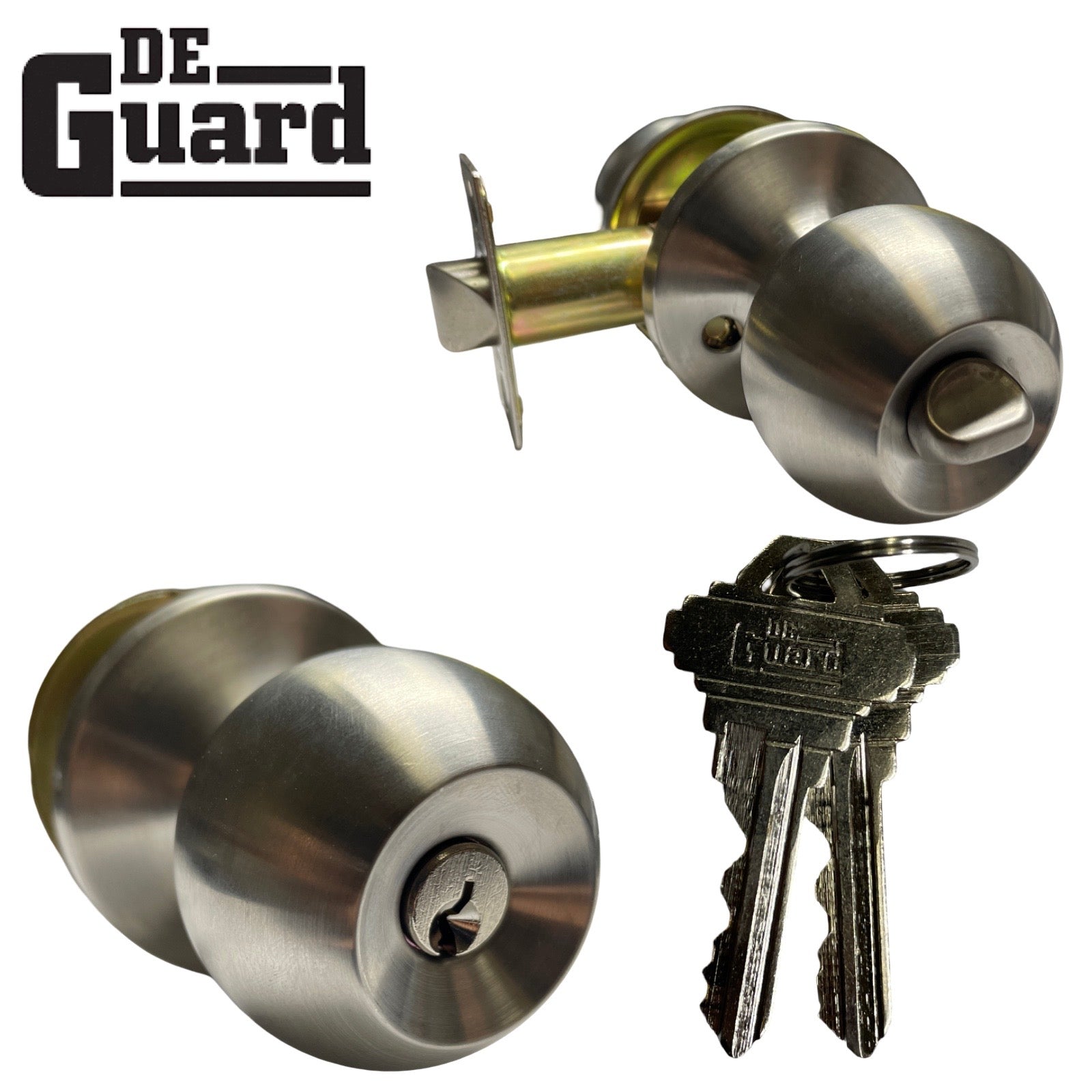 Premium Knob Set - Stainless Steel - Entrance - Grade 3 ( SC1 )