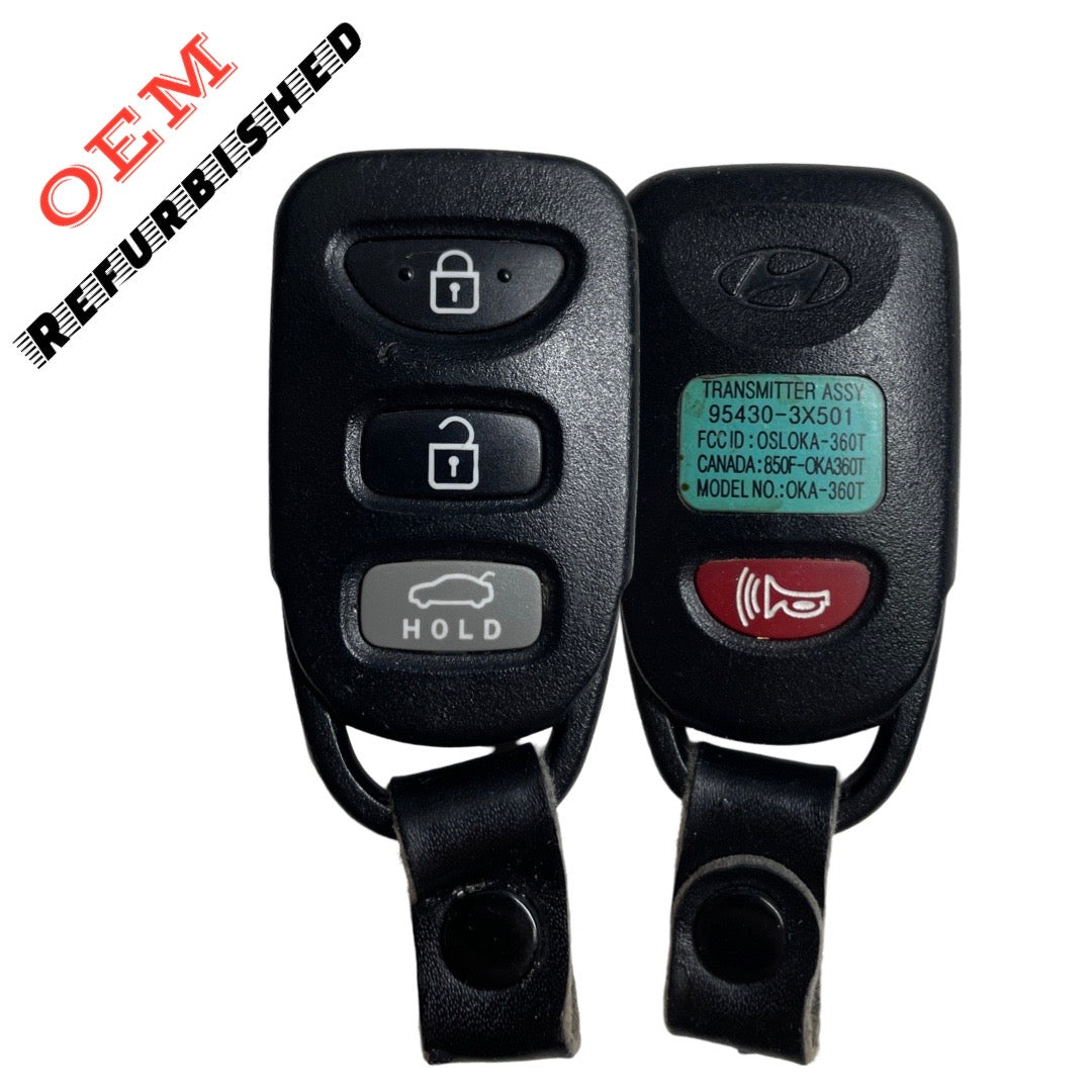 2011-2016 Hyundai Elantra Sedan / 4-Button Keyless Entry Remote / PN: 95430-3X501 / OSLOKA-360T (OEM Refurb)