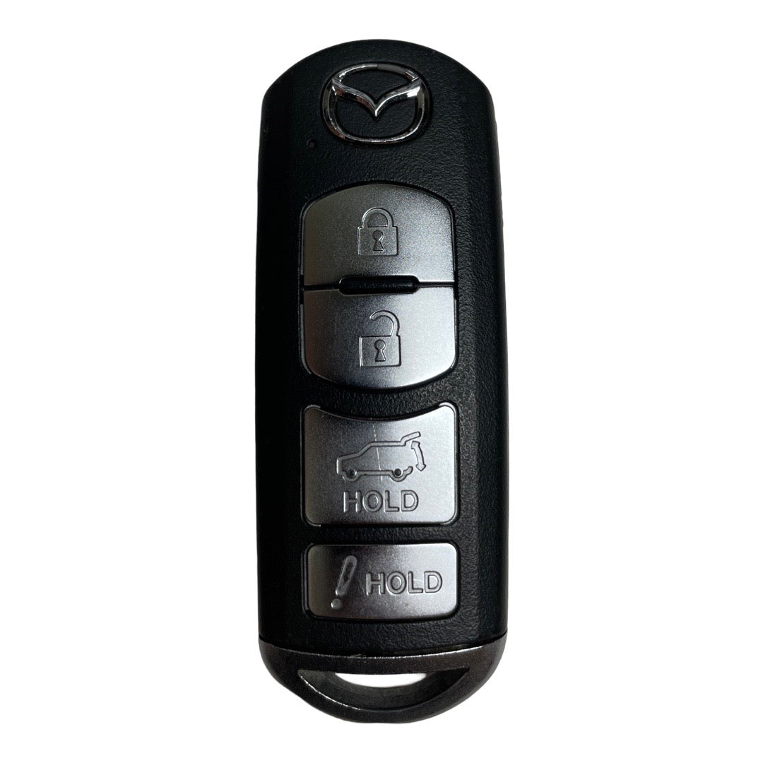 2016-2019 Mazda CX-5 / CX-9 / 4-Button Smart Key W/ Hatch / PN: TKY2-67-5DY / WAZSKE13D01 (OEM Refurb)