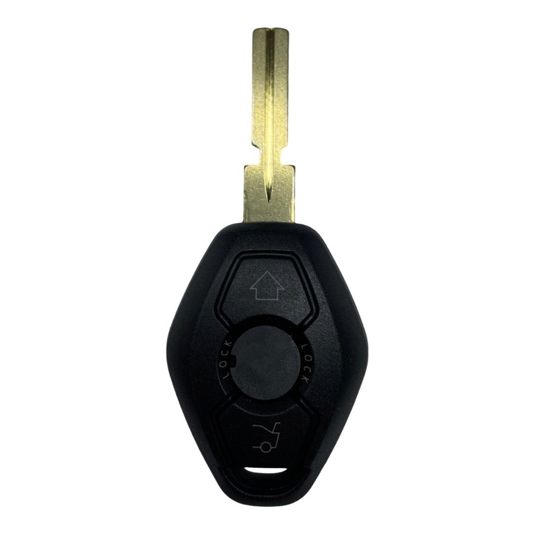 2000-2003 BMW 5 6 7 Z3 Series / 3-Button Remote Head Key / PN: 8382328 / LX8FZV / 4-Track EWS (AFTERMARKET)