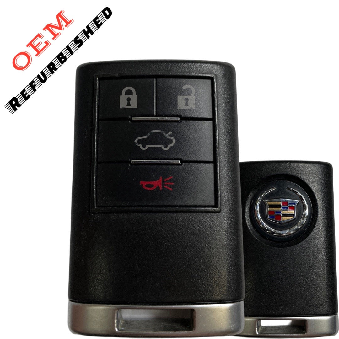 2008-2013 Cadillac CTS DTS / 4-Button Keyless Entry Remote / PN: 22889450 / OUC6000066 (Driver 1) (OEM Refurb)
