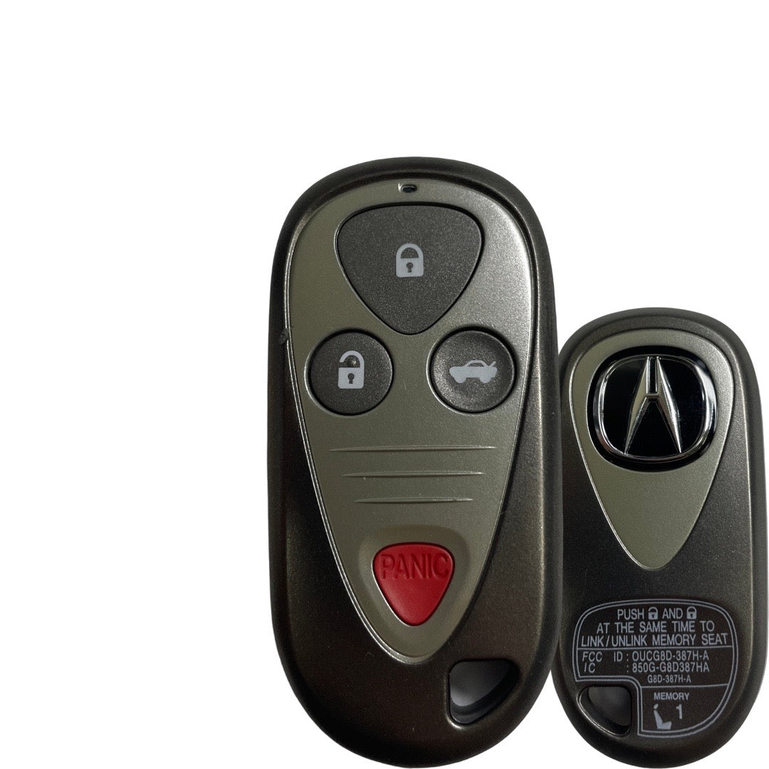 2004-2008 Acura TL TSX / 4-Button Keyless Entry Remote / PN: 72147-SEP-A52 / OUCG8D-387H-A (DRIVER 1) (OEM Refurb)