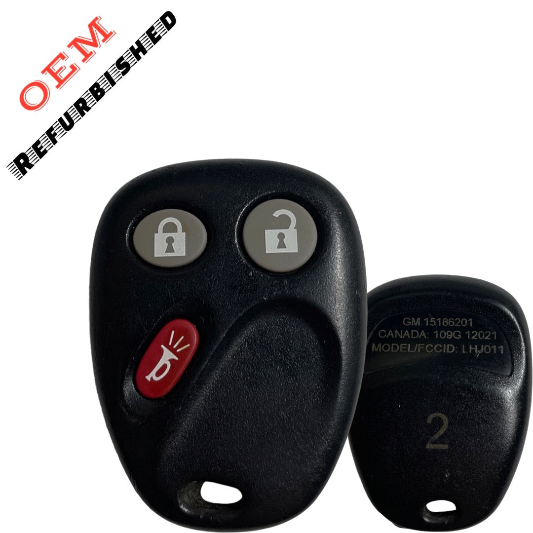 2003-2007 GM / 3-Button Keyless Entry Remote / PN: 21997127 / LHJ011 (Driver2) (OEM Refurb)