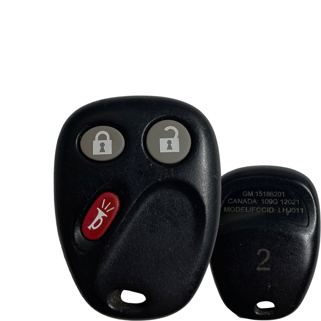 2003-2007 GM / 3-Button Keyless Entry Remote / PN: 21997127 / LHJ011 (Driver2) (OEM Refurb)