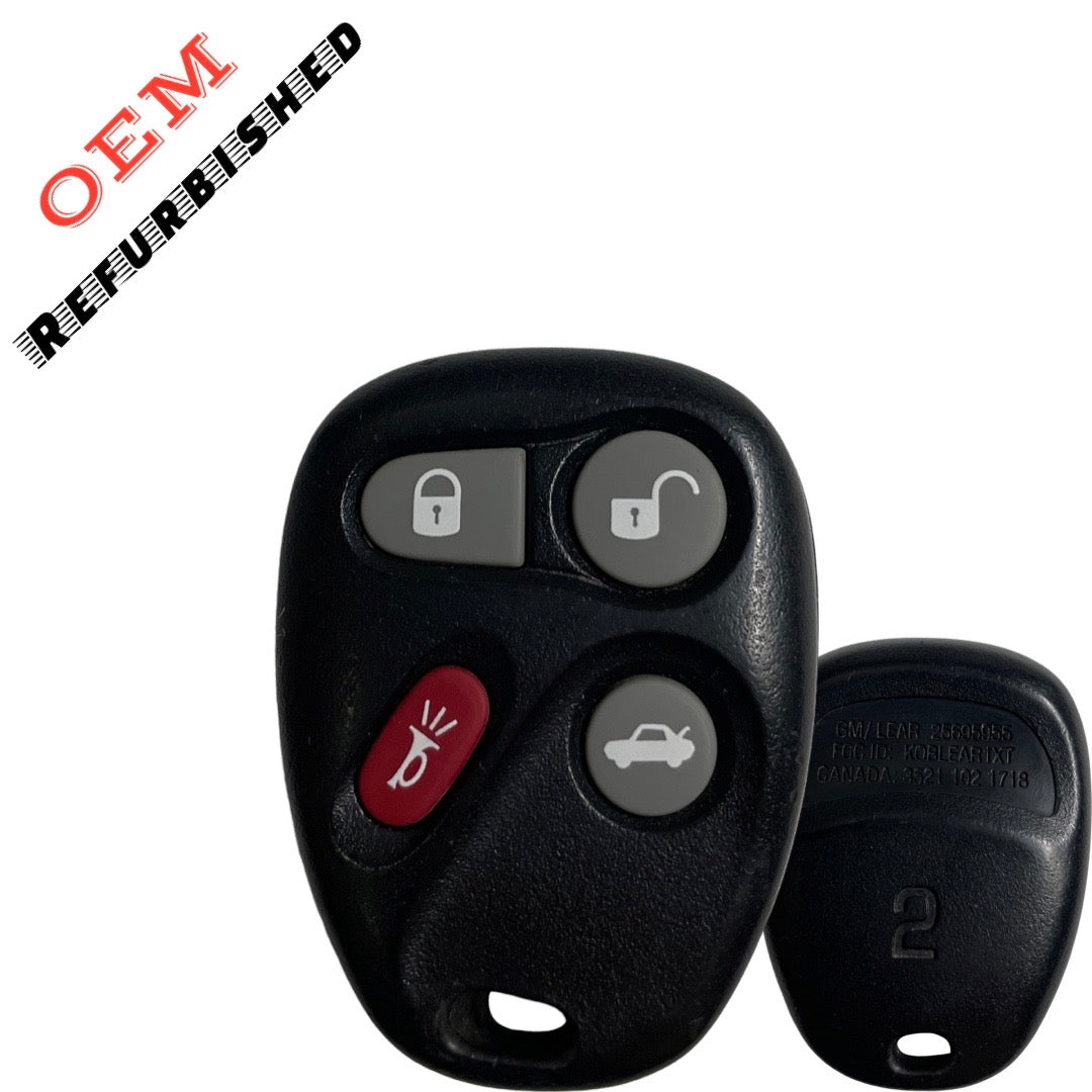 2001-2005 GM / 4-Button Keyless Entry Remote / PN: 10443537 / KOBLEAR1XT(DRIVER2) (OEM Refurb)
