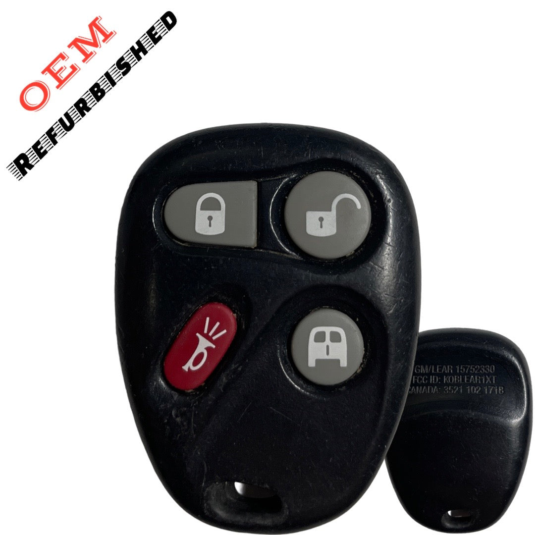 2003-2007 GM Express & Savana / 4-Button Keyless Entry Remote / Van Door / PN: 15752330 / KOBLEAR1XT (OEM REFURB)