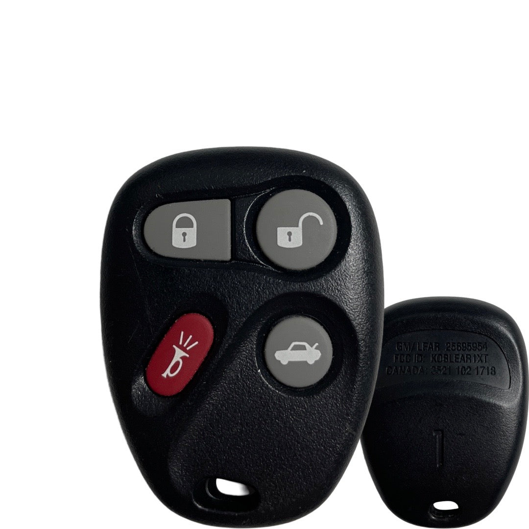 2001-2005 GM / 4-Button Keyless Entry Remote / PN: 25695954 / KOBLEAR1XT (Driver1) (OEM REFURB)