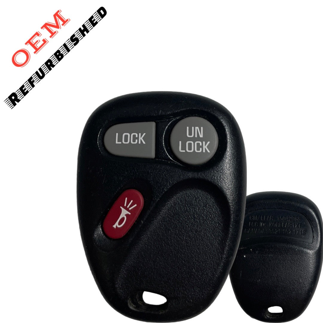 2001-2011 GM / 3-Button Keyless Entry Remote / PN: 15042968 / KOBLEAR1XT (OEM Refurb)