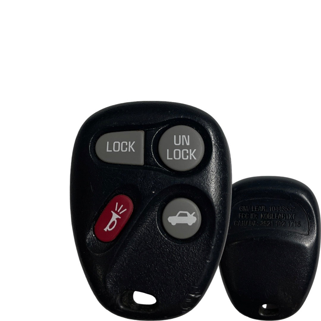2001-2005 GM / 4-Button Keyless Entry Remote / PN: 10443537 / KOBLEAR1XT (OEM Refurb)