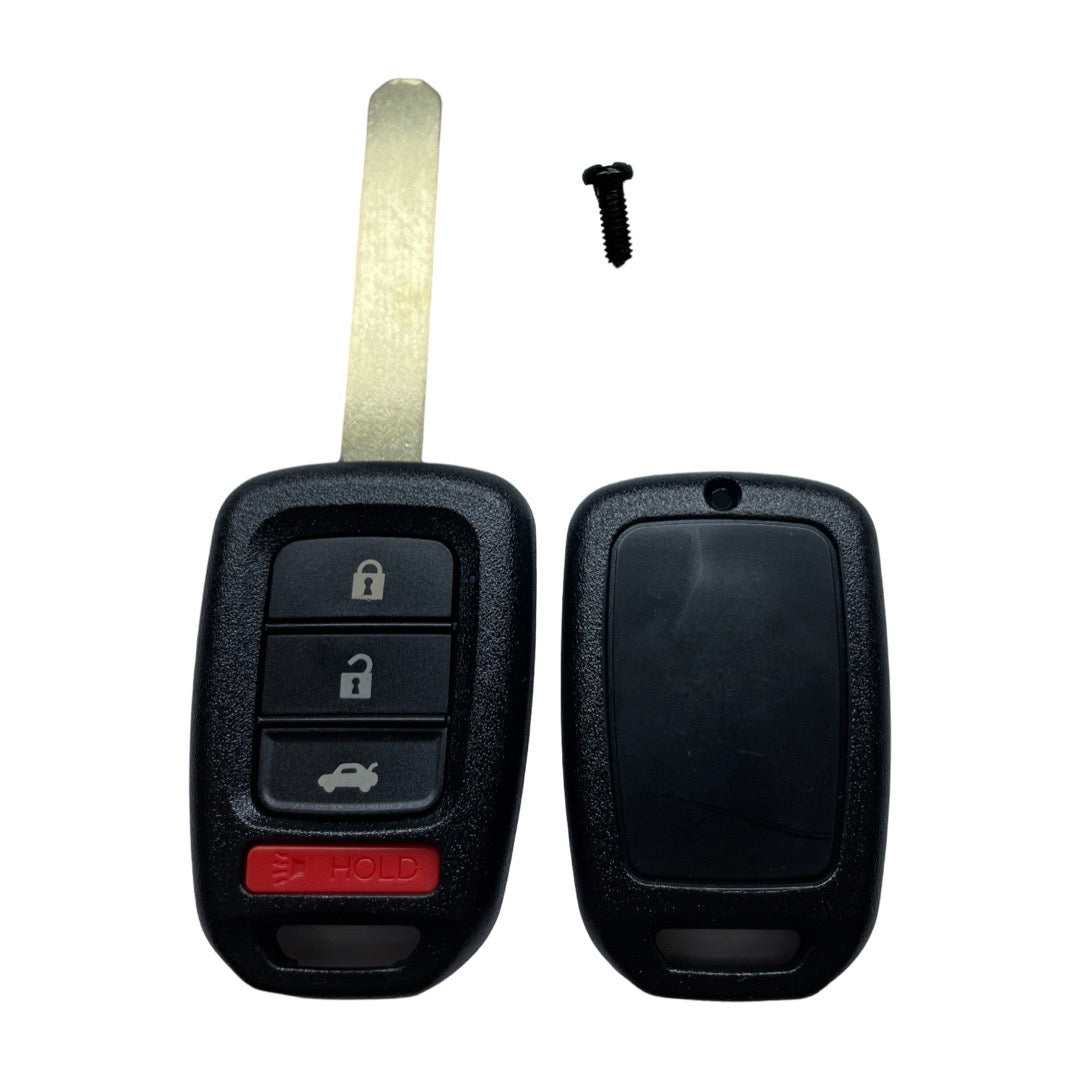2013-2017 Honda Accord Civic / 4-Button Remote Head Key SHELL / HO01-SVC / MLBHLIK6-1T (AFTERMARKET)